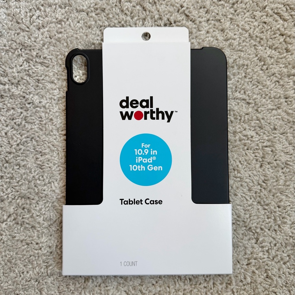 dealworthy Protective Case for Apple iPad 10.9" 10th Gen Black TPU Raised Edges